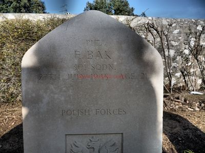 BAK Franciszek (Bonk)
- 21 ans -
Né 13.10.1923 à Vit'azovce (Slovaquie)
Décédé 28.07.1945 vers Vienne (38) 301 Squadron
Pilote Polono-Slovaque

