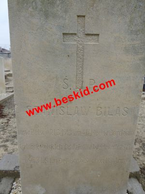 BILAS Stanislaw
Garde camp américain "Le Poteau" à Captieux
Né 21-03-1913 Grabno (PL)
Décès 04-11-1960 Bordeaux (33)
89 rue des Sablières
Fils de Franciszek & Anastazia Krawczyk
Résident à Captieux
47 ans - célibataire
Copyright Frania 
Copyright photo Anusia
