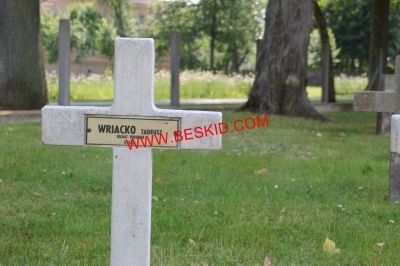 WRIACKO Tadeusz
Décès 06.1940 Dieuze (57)
Inhumation 20.05.1942 - Tombe 236
Armée Polonaise
copyright Frania 
